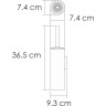 Щетка для унитаза подвесная WASSERKRAFT K-1087GUN METAL K-1087GM